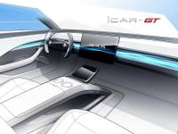 配异型方向盘 奇瑞iCar GT内饰设计草图